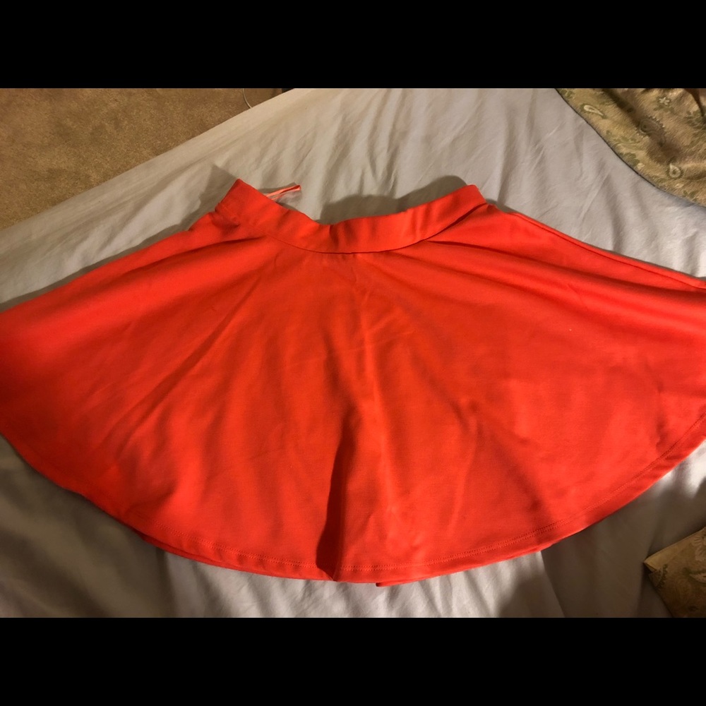Coral Mini Skater Skirt
